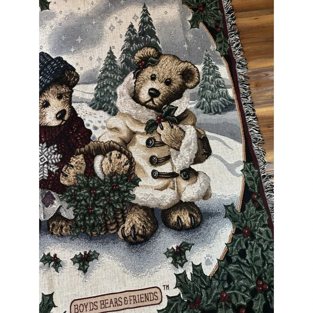 BOYDS BEARS 1997 Christmas Blanket/Throw 48